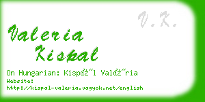 valeria kispal business card